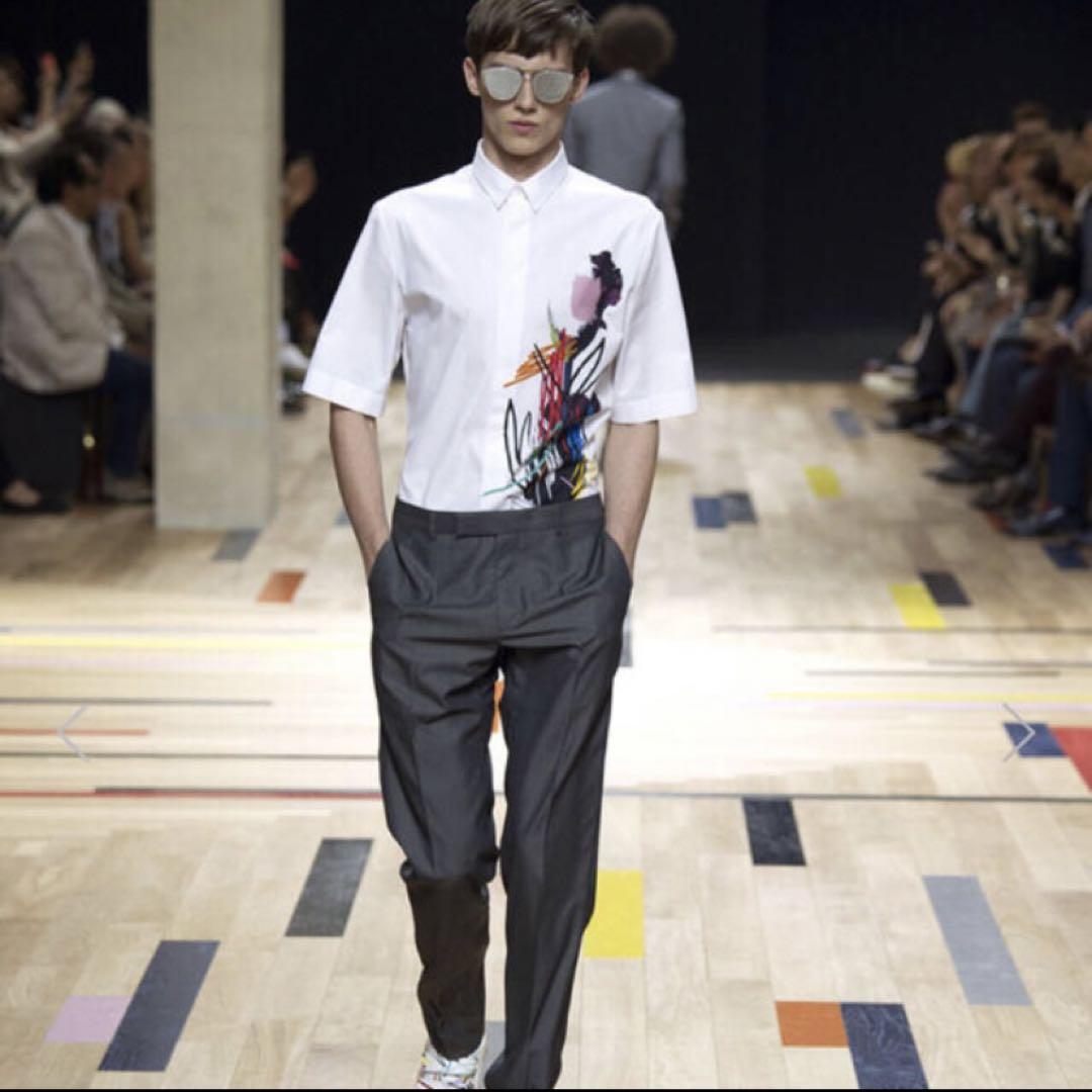 Dior HOMME【美品】15S/S ペイントシャツ 39 半袖 Dior HOMME【美品】15S/S ペイントシャツ 39 半袖
