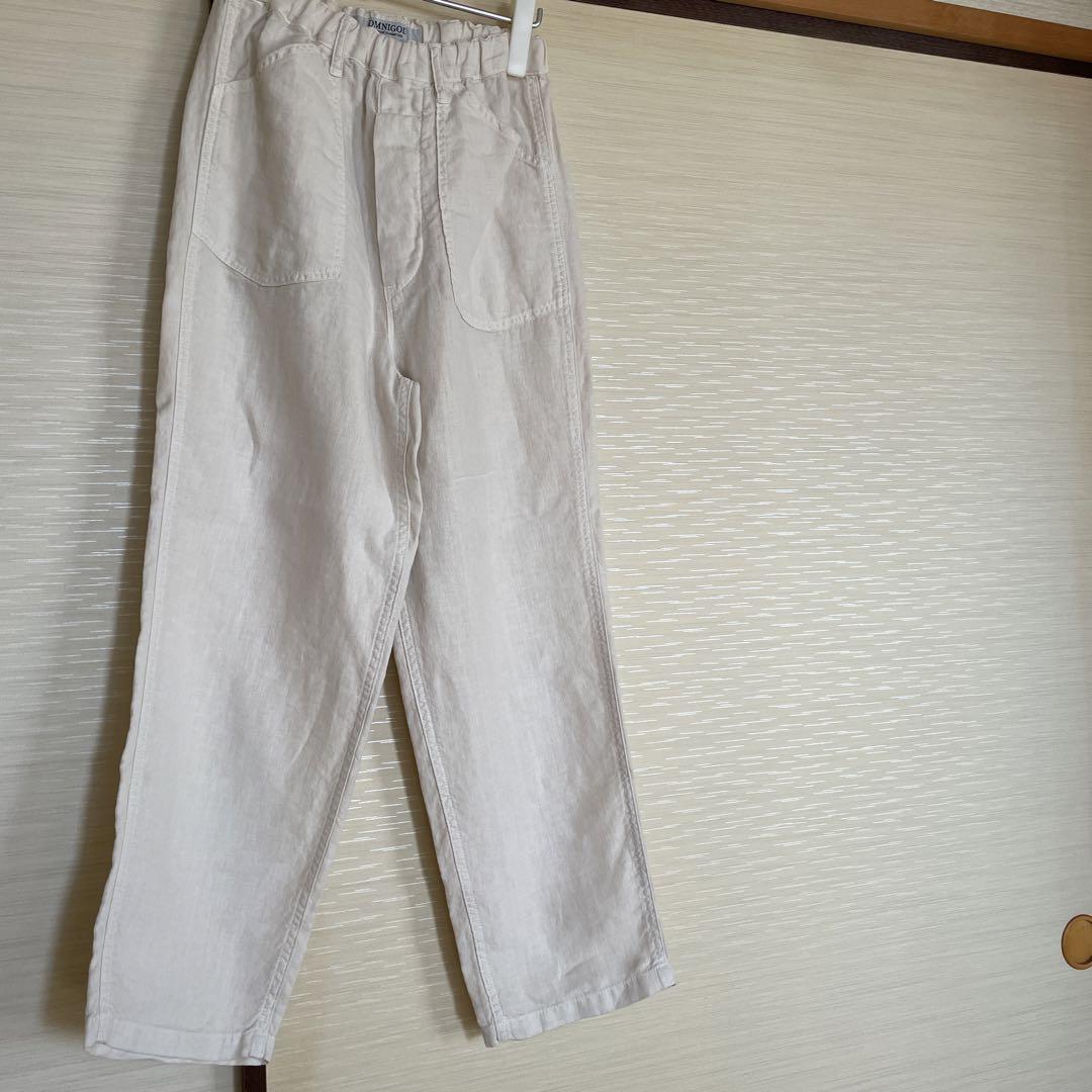 オムニゴッド　麻　オフホワイトパンツ