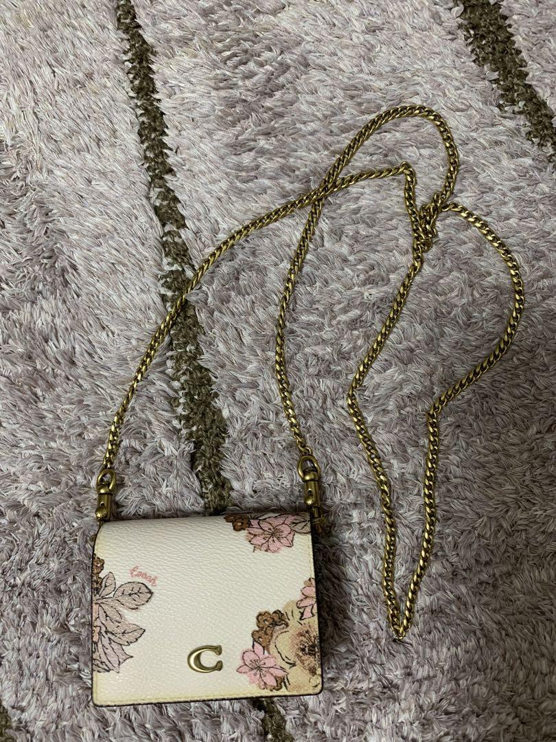 【最終お値下げ】正規品COACH カードIDケース ミニバッグ フラワープリント
