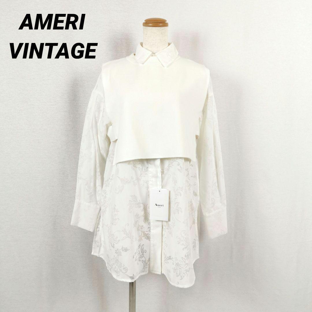 Ameri（アメリ）の「VEST SET SHEER PATTERN SHIRT（シャツ