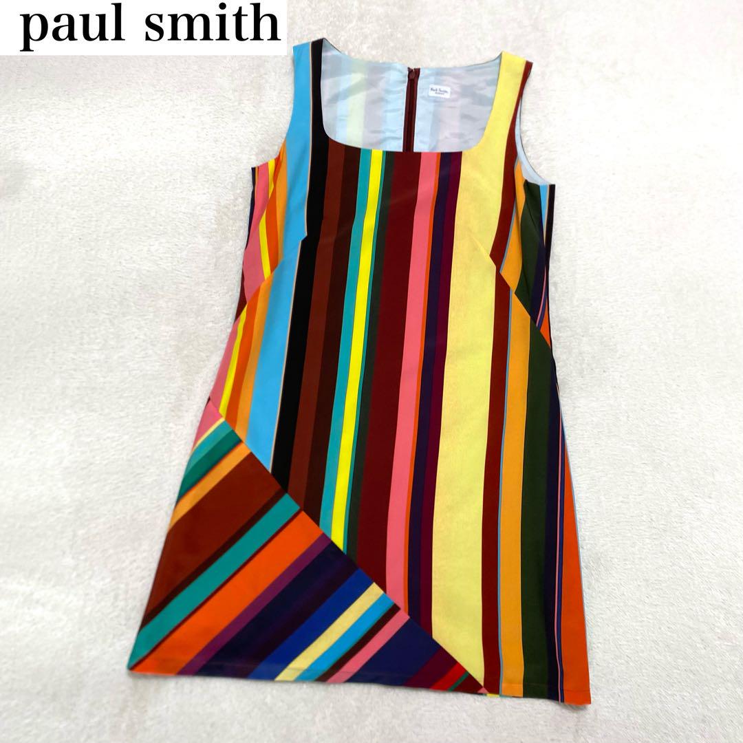美品　paul smith マルチストライプ　チュニック　ワンピース　ミニ　40