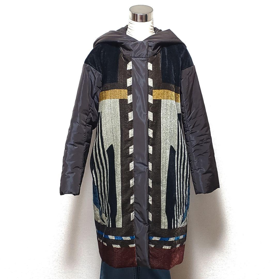 HIROKO KOSHINO ヒロココシノ　ダウンコート ライトグログラン中綿入りコート(ダウンジャケット・コート