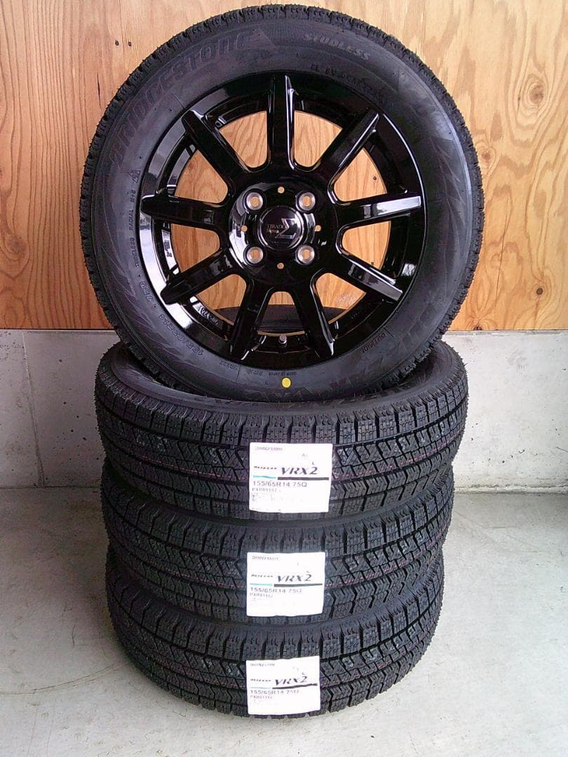 送料込☆スタッドレスセット☆ブリヂストンVRX2☆155/65R14☆軽自動車等