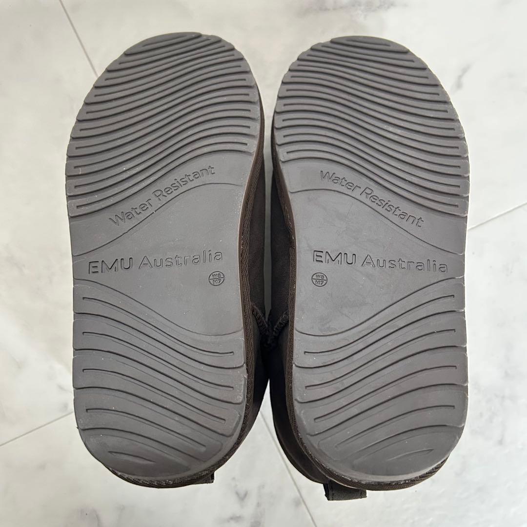 未使用 emu エミュ ムートン ショート ブーツ ダークブラウン25センチ 未使用 emu エミュ ムートン ショート ブーツ ダークブラウン25センチ