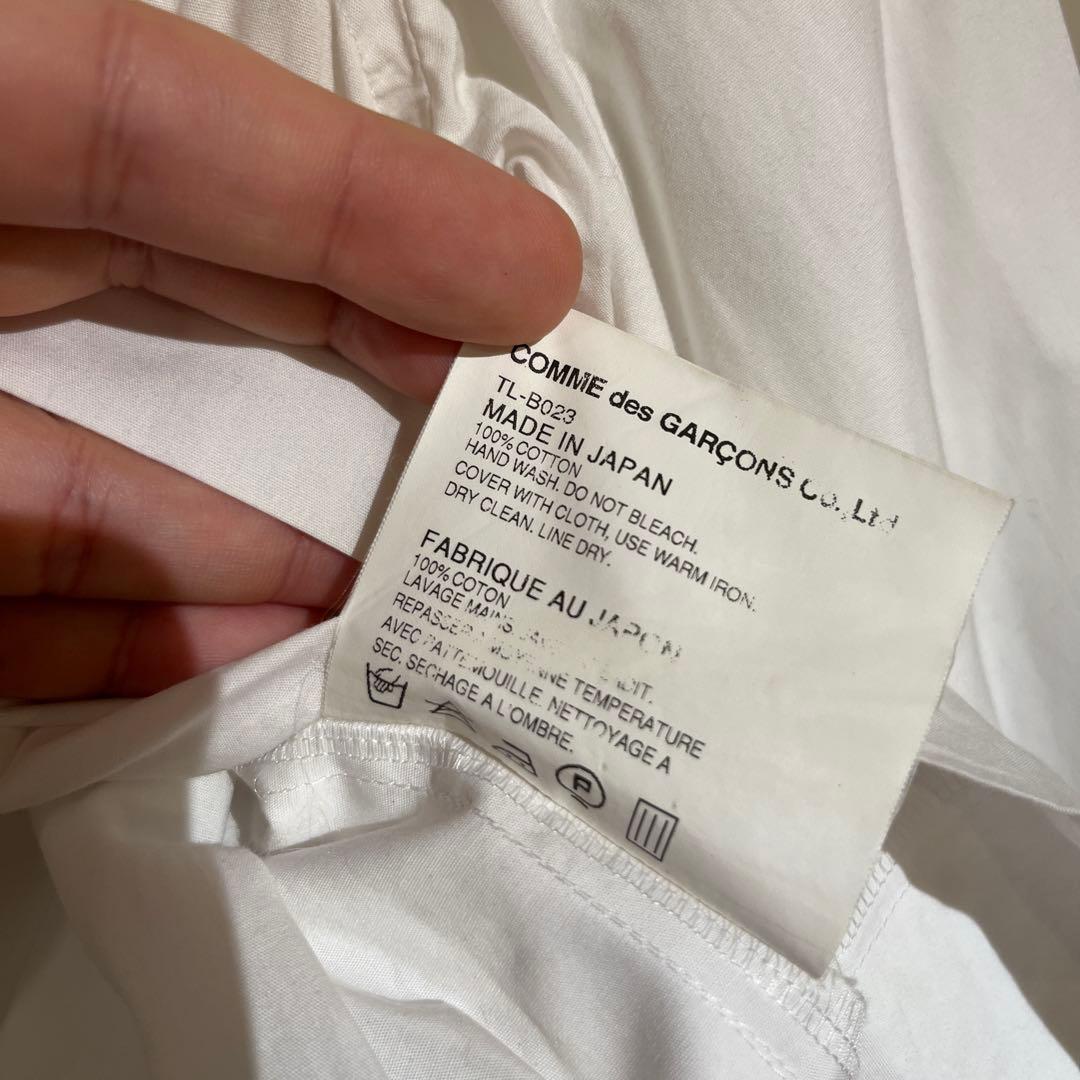 COMME des GARÇONS リボン付きホワイトシャツ M