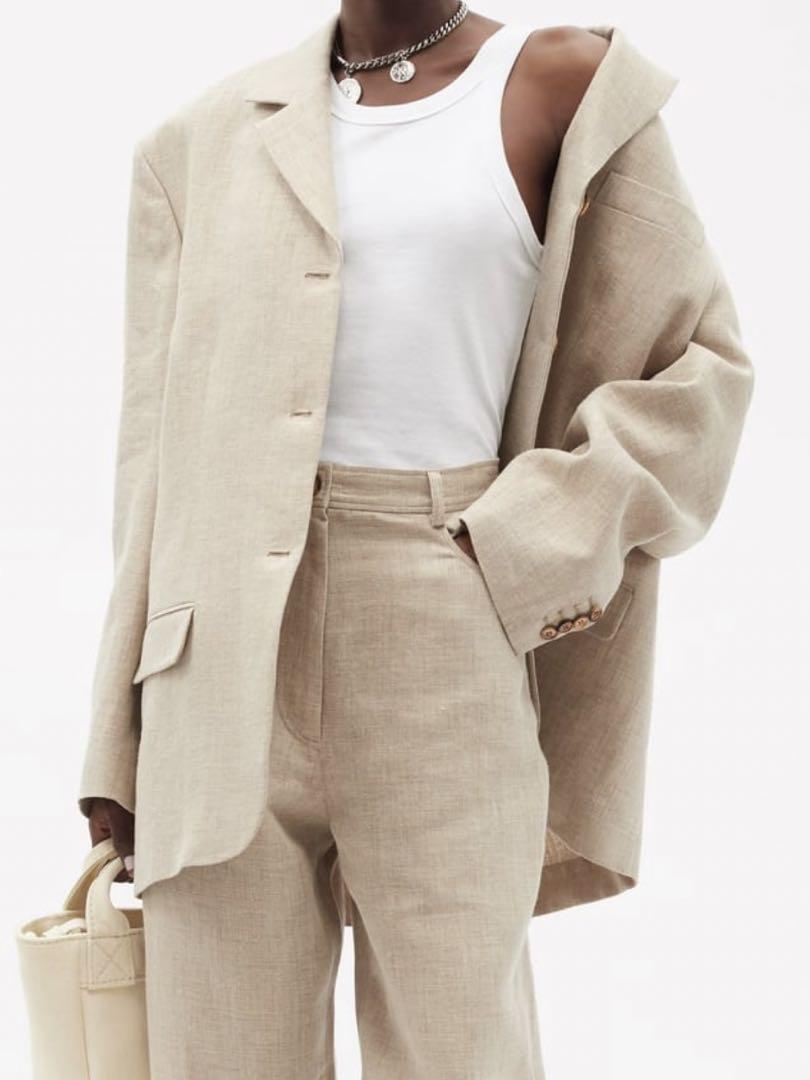 Acne Studios ヘンプ リネン オーバーサイズ テーラード ジャケット 画像1