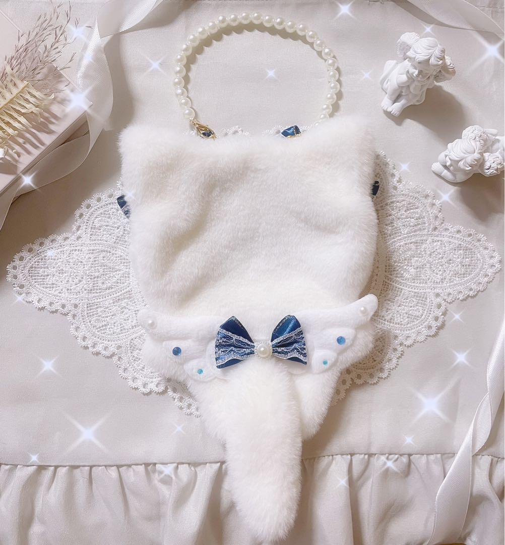 NO.165 ブルー×ホワイト 白ネコ あんスタ 新衣装 ぬい服 16cm
