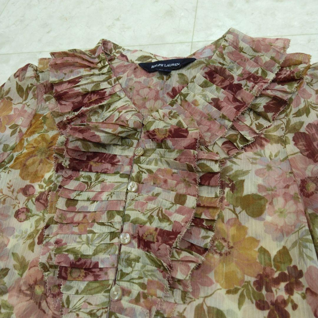 POLO RALPH LAUREN 花柄 ペプラムブラウス RALPH LAUREN ラルフローレン 花柄 フラワー ペプラム ブラウス