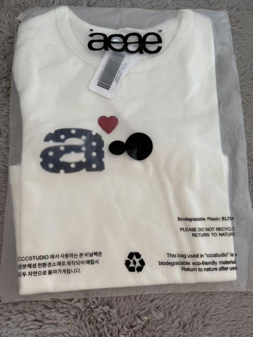 aeae ハートロゴTシャツ ホワイト - メルカリ