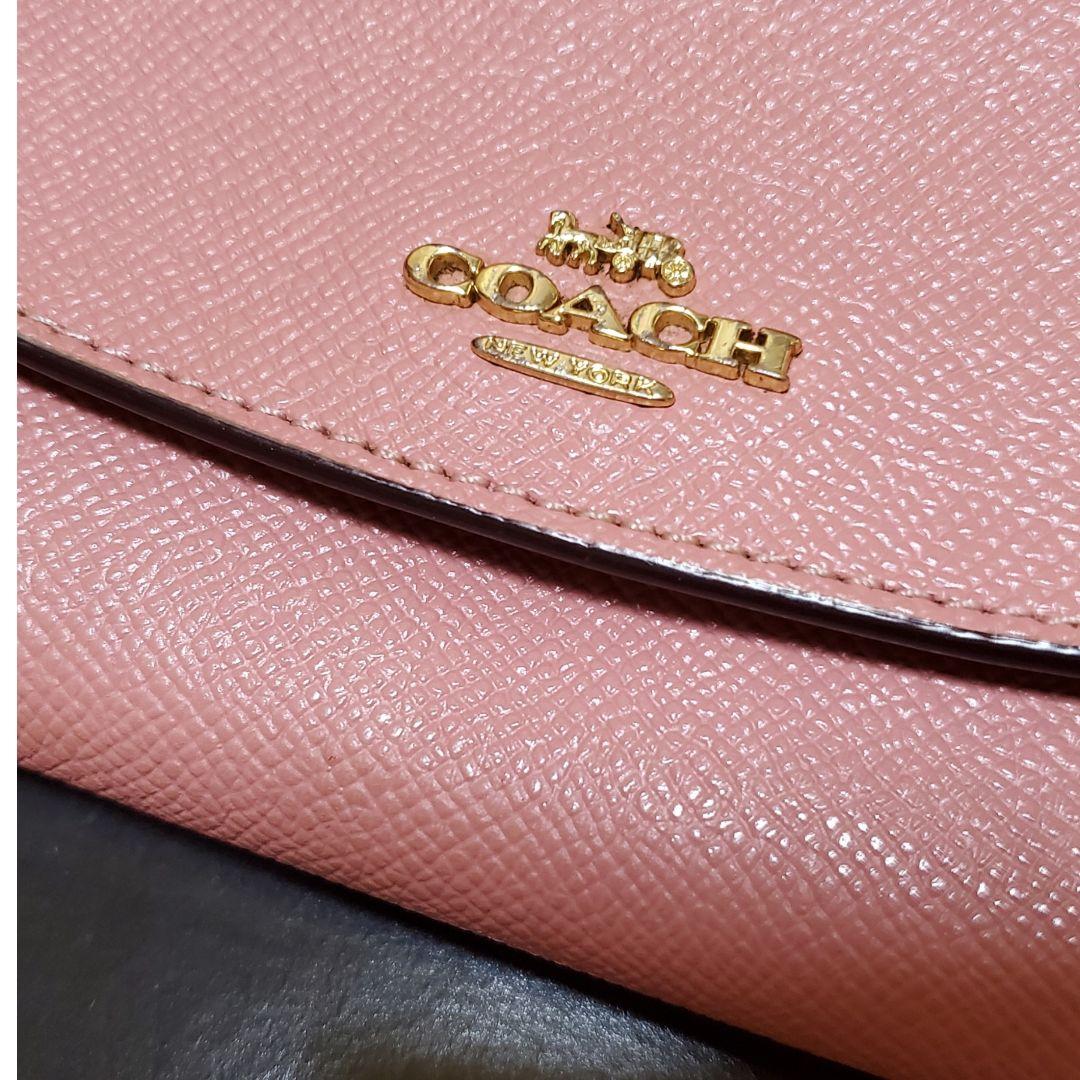 美品 COACH コーチ 長財布 ピンク