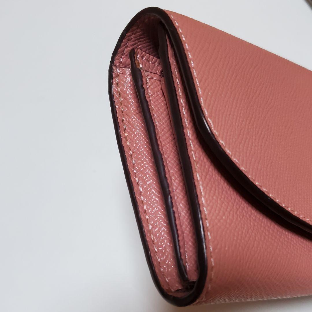 美品 COACH コーチ 長財布 ピンク