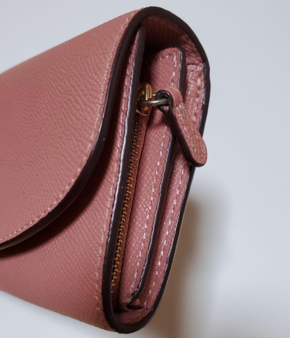 美品 COACH コーチ 長財布 ピンク