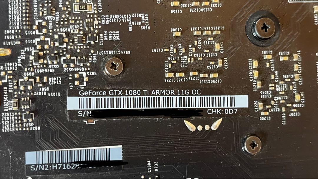GTX 1080Ti ARMOR 11G OC 動作確認済み