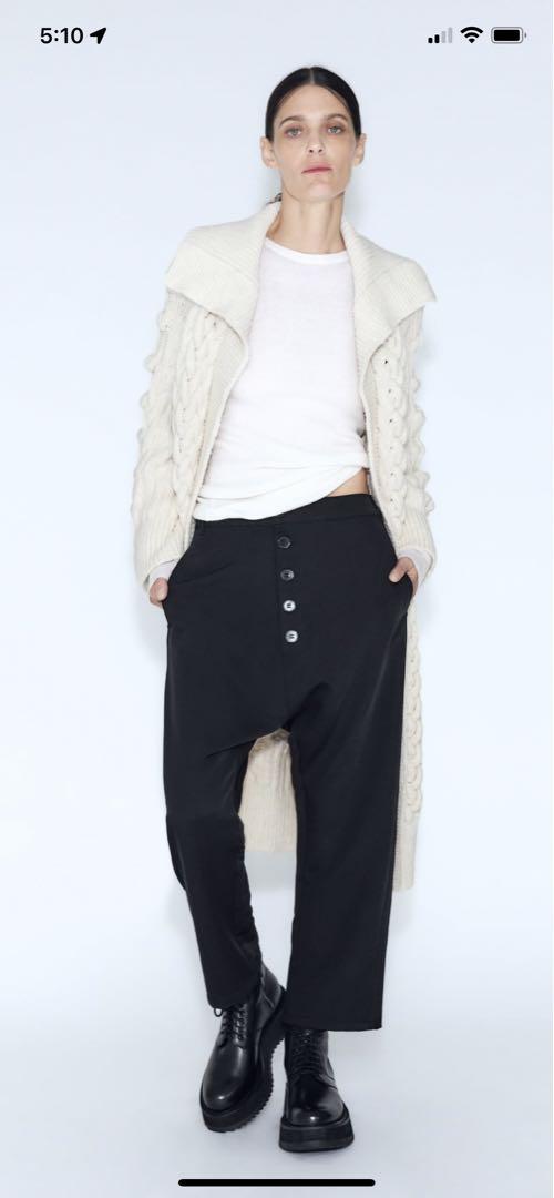 ZARA ケーブルニット テクスチャーニットコート - メルカリ