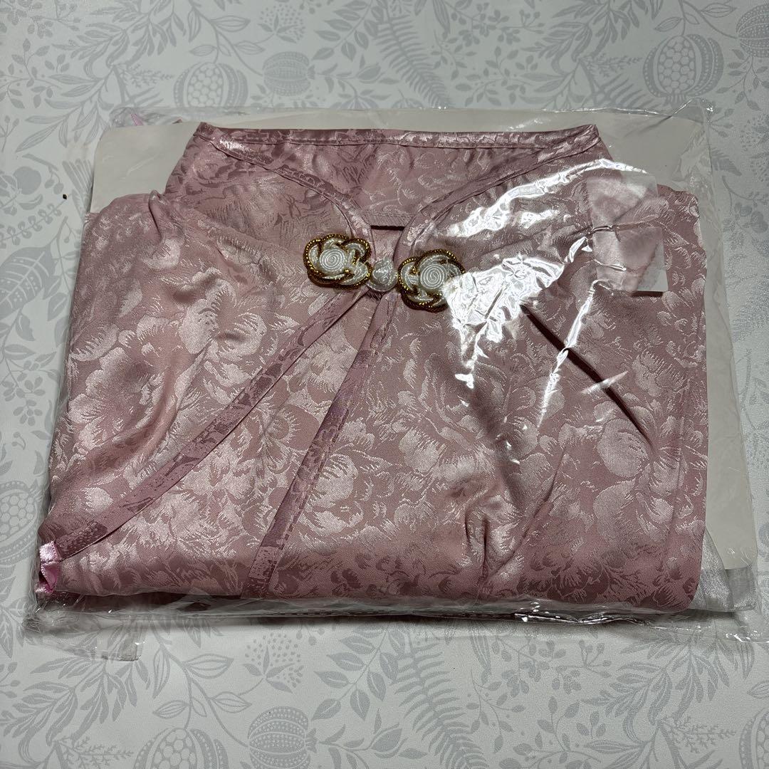 稀少✨一点限り❣️ピンクチャイナドレス シースルー袖　エプロン付き　コスプレ