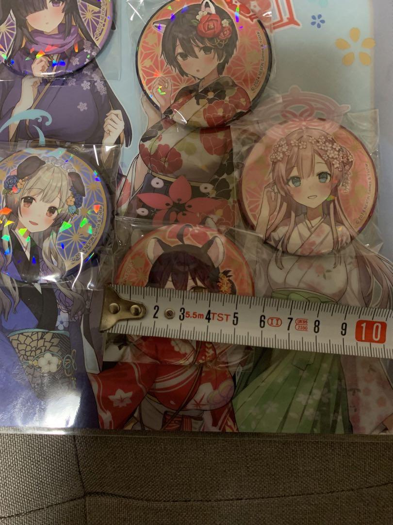 ブルアカ 京都スタンプラリー 完走特典 缶バッジ8種 クリア