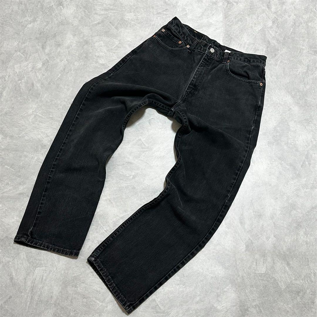 Levi's 00's 505 後染めブラックデニム USA製 34×30