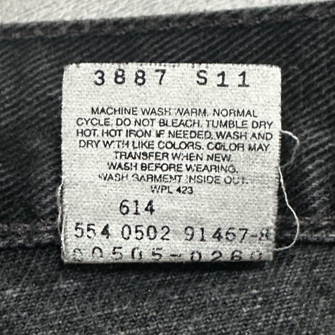 Levi's 00's 505 後染めブラックデニム USA製 34×30
