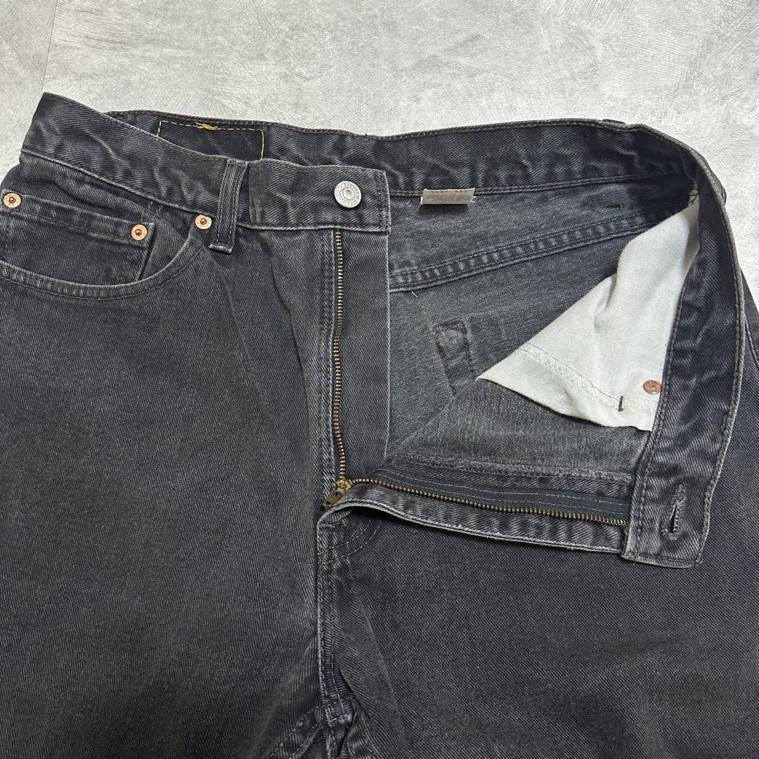 Levi's 00's 505 後染めブラックデニム USA製 34×30