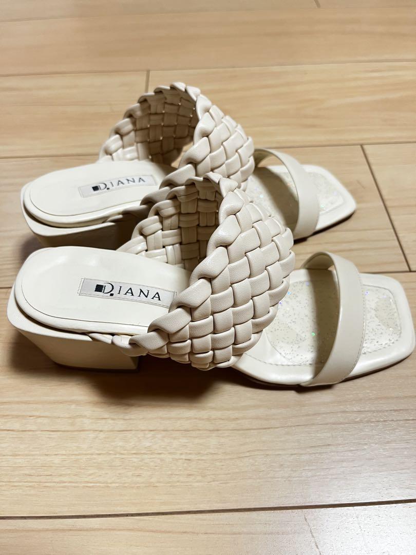 通販 ダイアナ DIANA メルカリ - ホワイト編み込みサンダル 靴