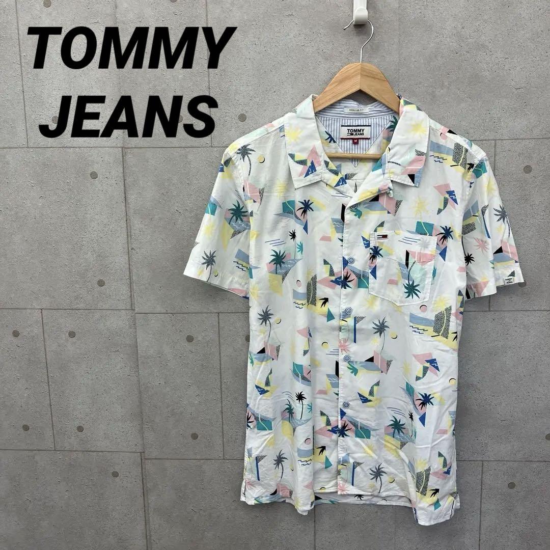 TOMMY JEANS トミージーンズ アロハシャツ 半袖 メンズ マルチカラー