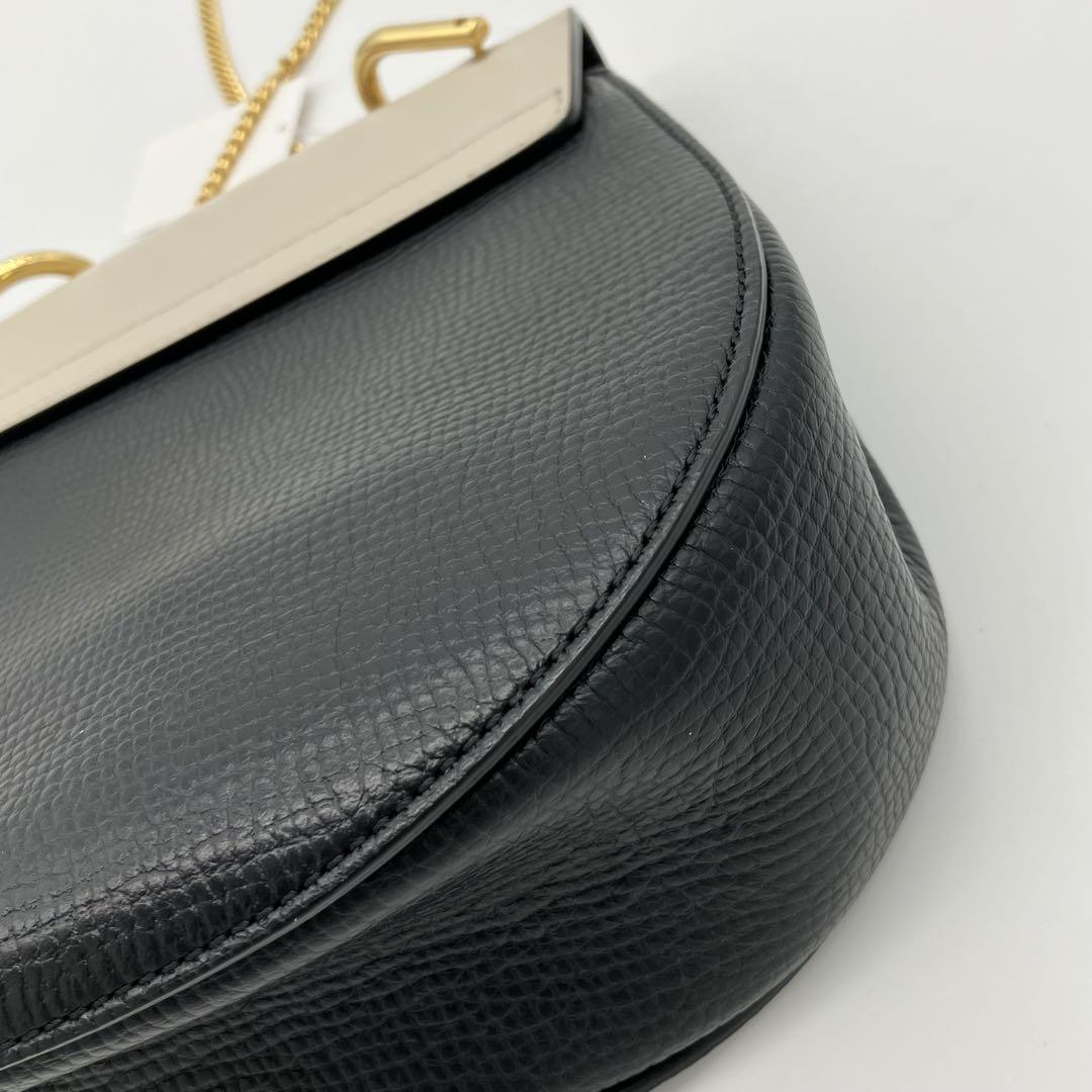 Chloe ドリュー チェーンショルダーバッグ バイカラー ベージュ ブラック
