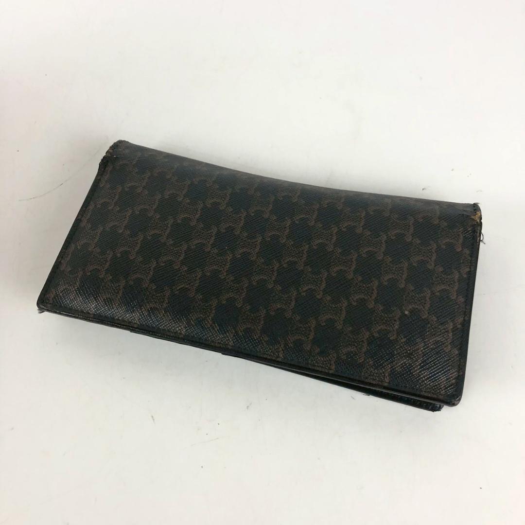 CELINE セリーヌ マカダム 長財布 ブラウン レディース ブランド
