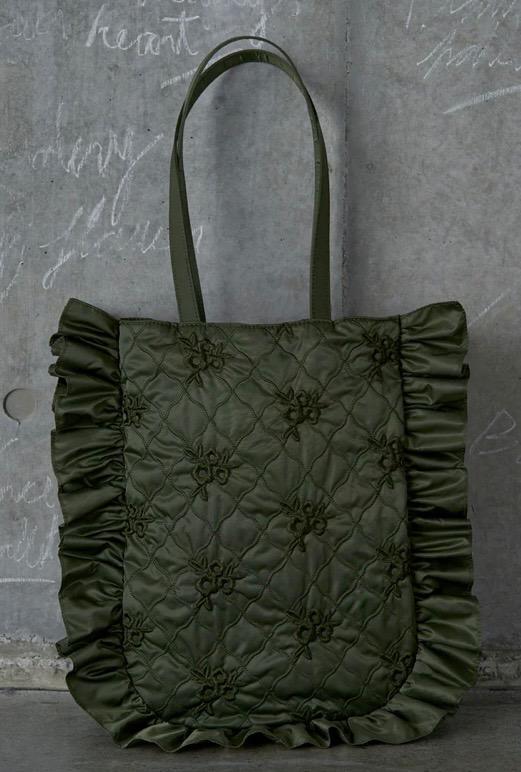 FLOWER WAVE QUILTING TOTE あさぎーにょ poppy