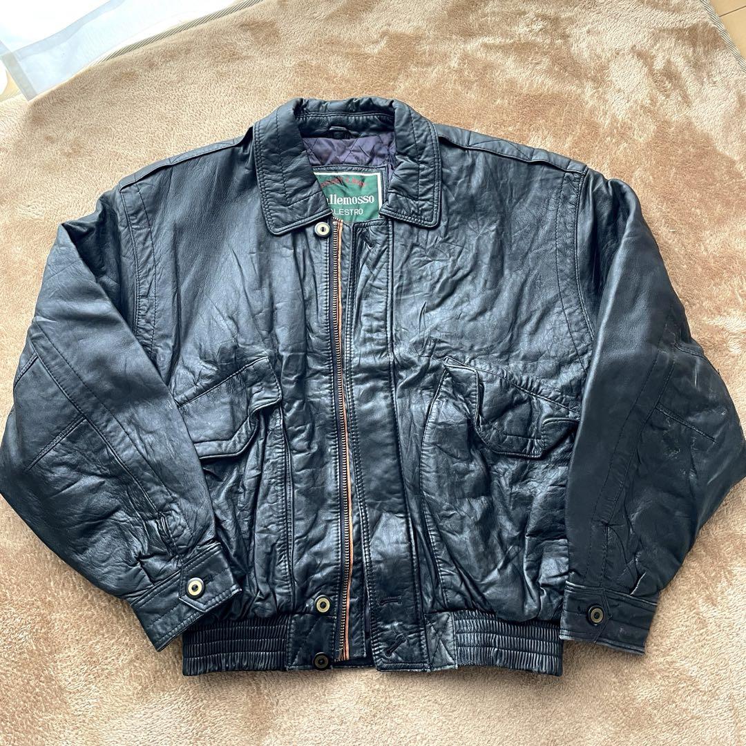Vallemosso ブラックレザージャケット