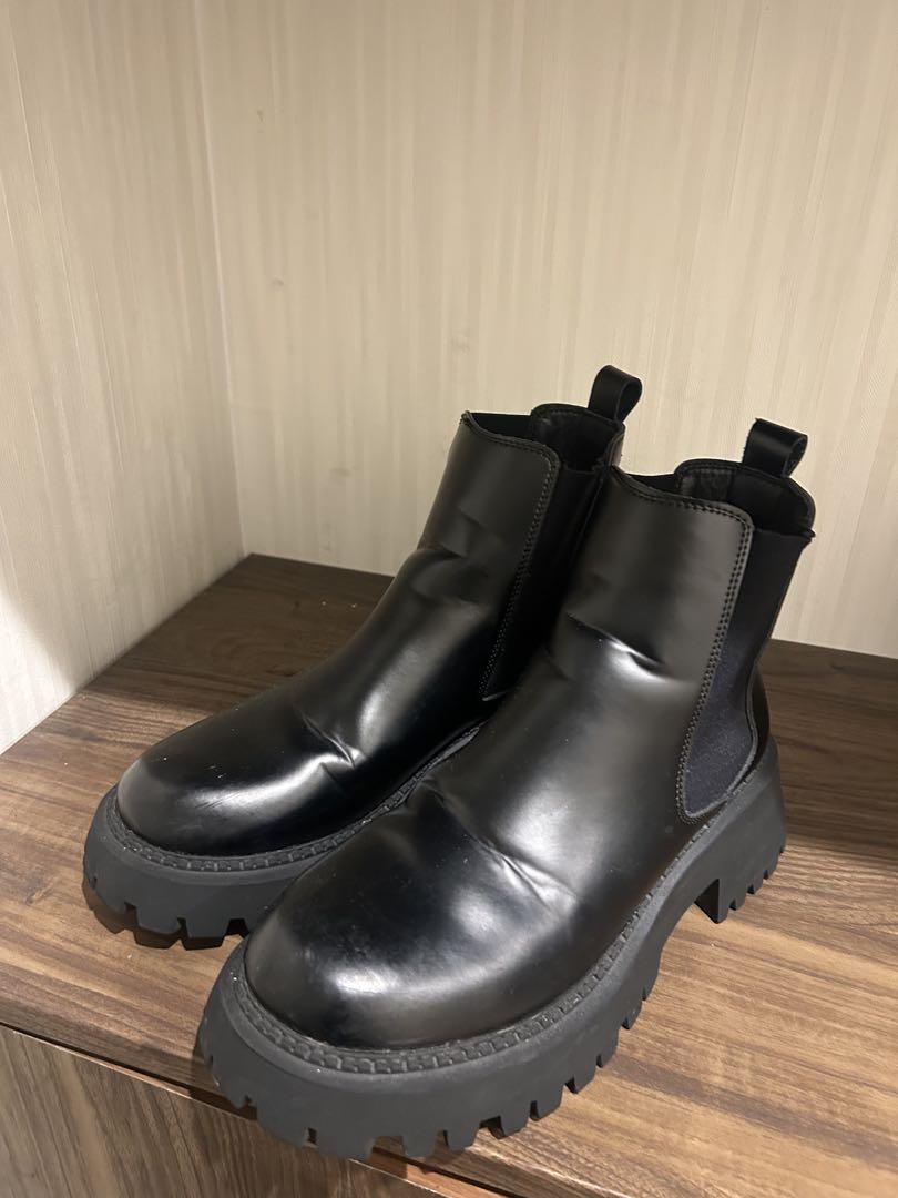 ADRER ハイソールリングスプリットレザーサイドゴアブーツ Lサイズ high sole ring leather side gore boots/ハイソールリング