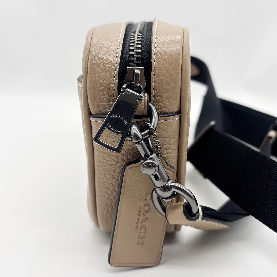 新品未使用】COACH ベージュ レザー ショルダーバッグ
