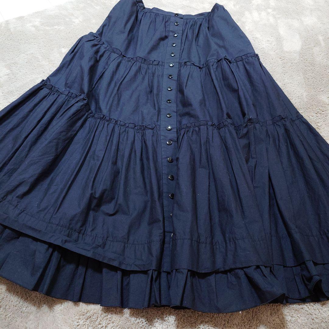 MARC JACOBS THE PRAIRIE SKIRT ブラック ギャザー MARC JACOBS THE PRAIRIE SKIRT ブラック ギャザー