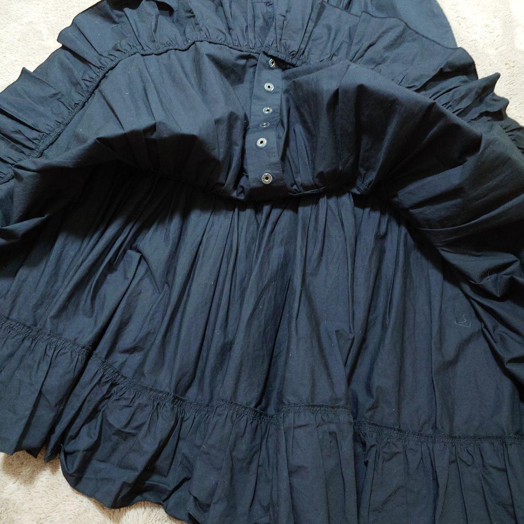 MARC JACOBS THE PRAIRIE SKIRT ブラック ギャザー MARC JACOBS THE PRAIRIE SKIRT ブラック ギャザー