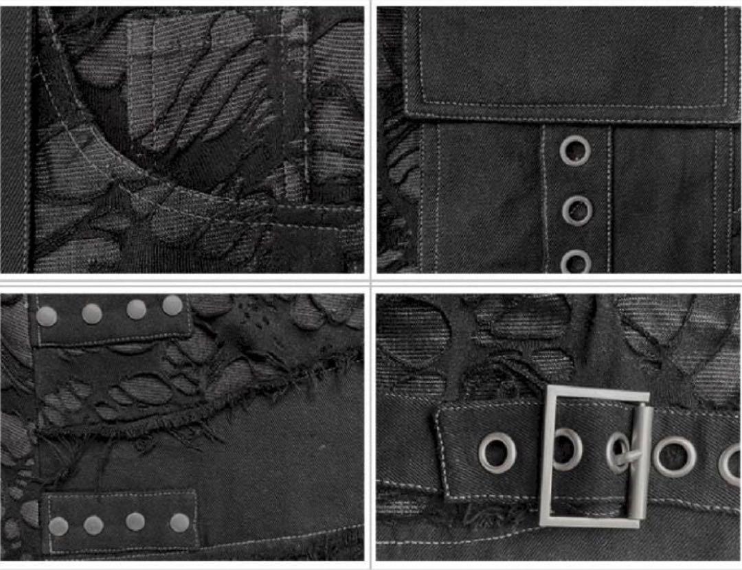 CFIERCE Ripped wide-legjeans ワイドパンツ パンツ