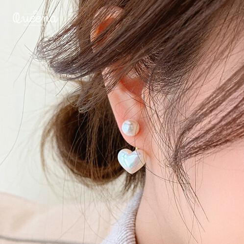 新品 ハートパール(小) ピアス