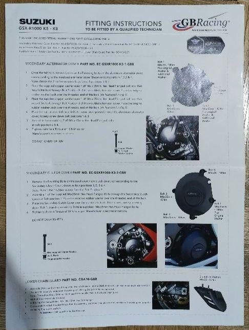 GBRacingタイプ GSX-R1000 K5-K8 エンジンカバー