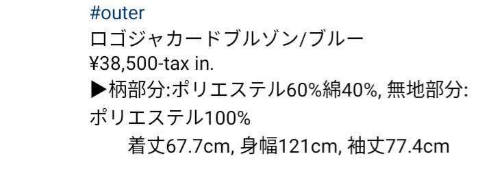 アンドエルシー　ロゴジャガードブルゾン