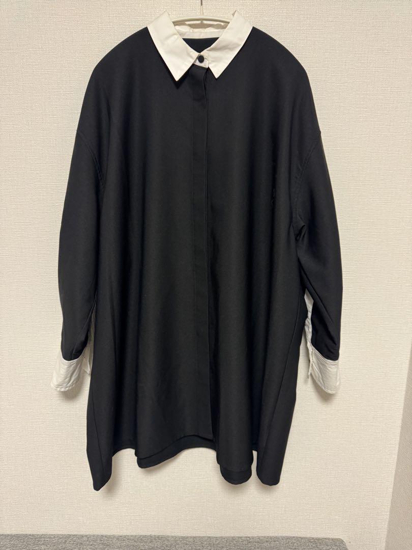 machatt マチャット ダブルクロスバイカラードレス ブラック