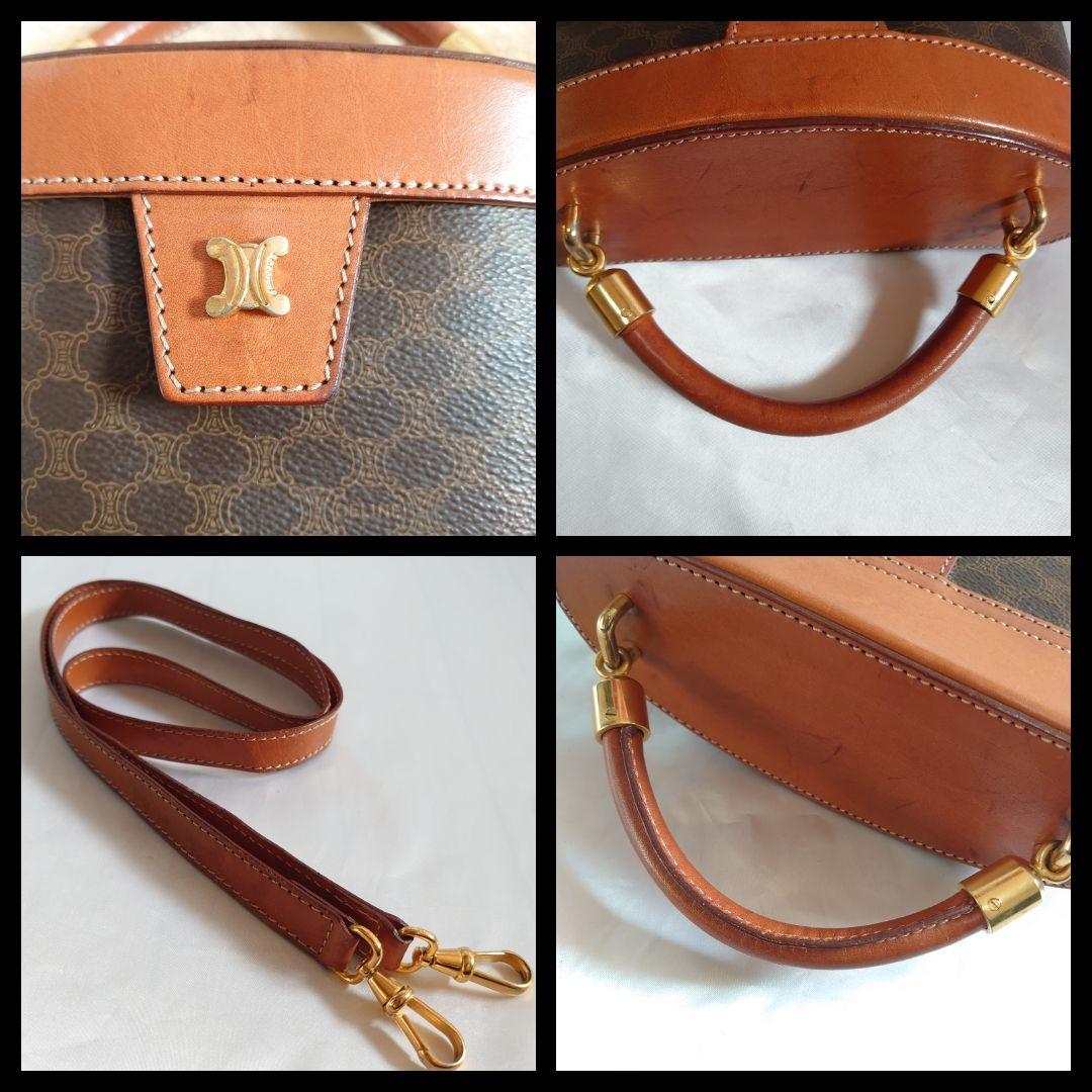 美品 CELINE マカダム柄 ポーチ バニティバッグ 2way