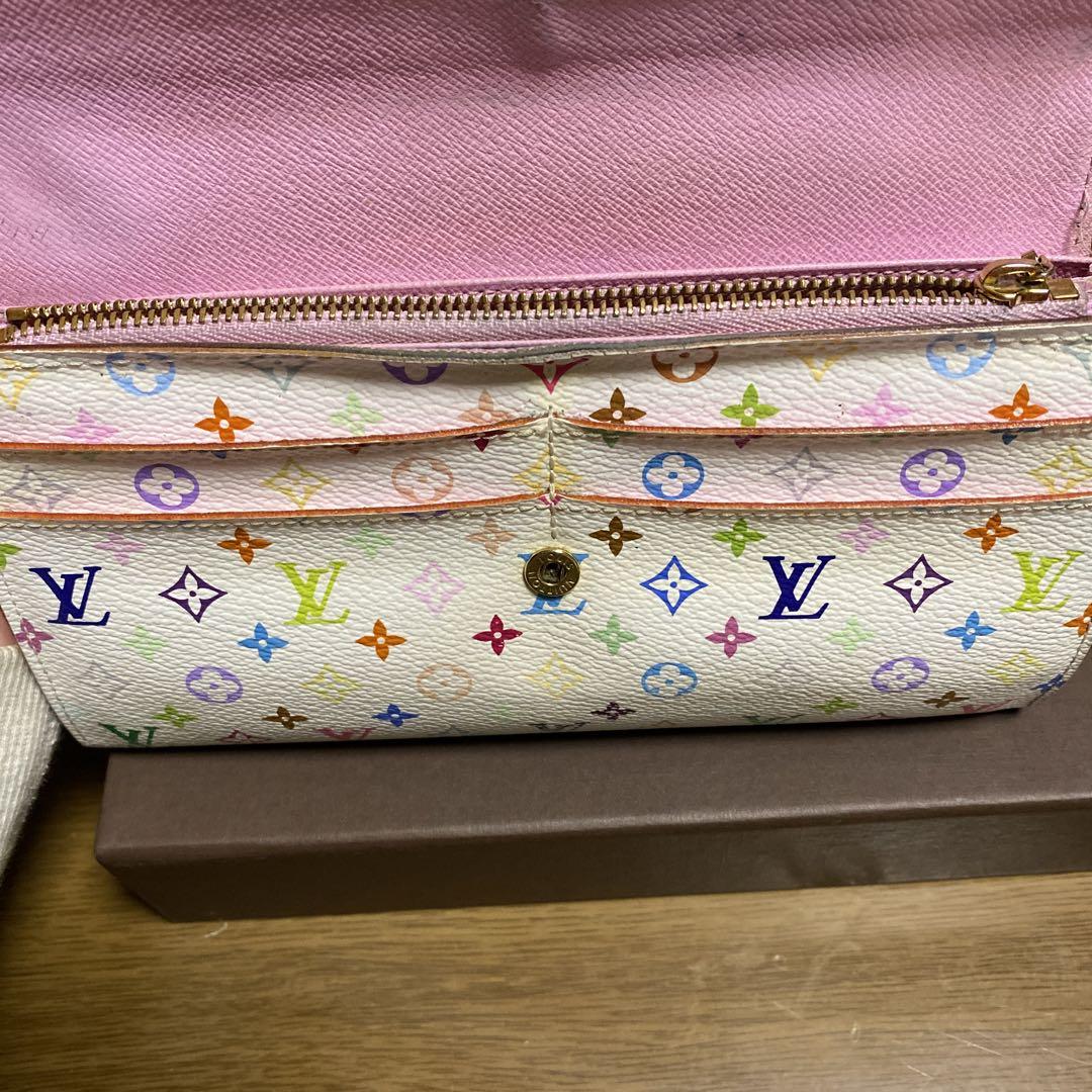 Louis Vuitton 二つ折り財布 ホワイト・マルチカラー Louis Vuitton 二つ折り財布 ホワイト/マルチカラーアウトレ