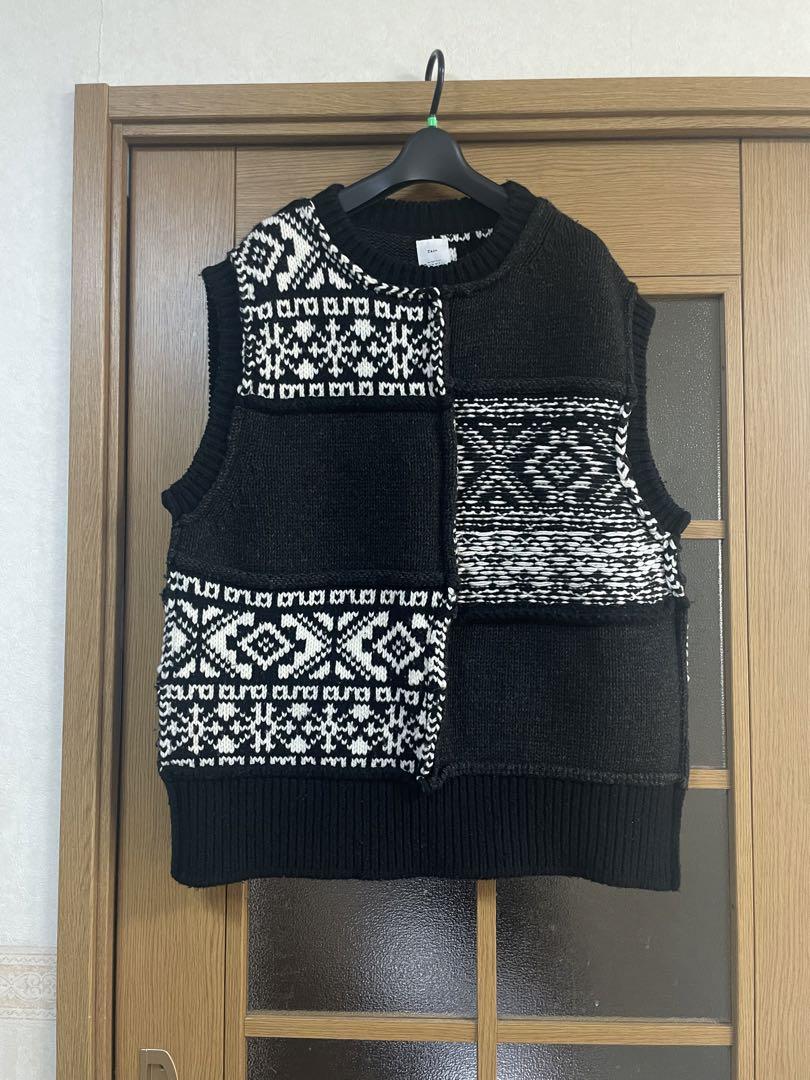 Name. “NORDIC PATCHWORK KNIT VEST