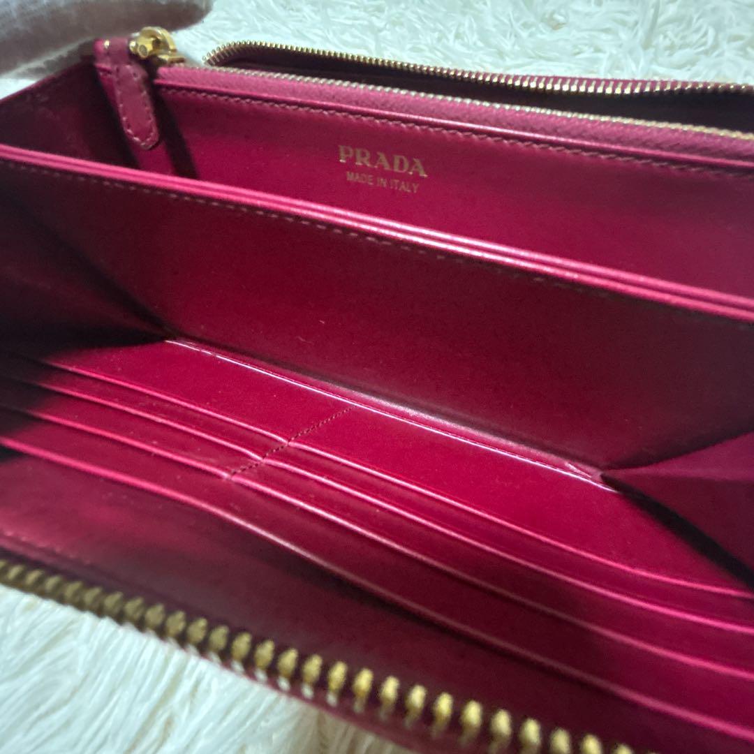PRADA プラダ エピレザー ピンク 長財布 - メルカリ