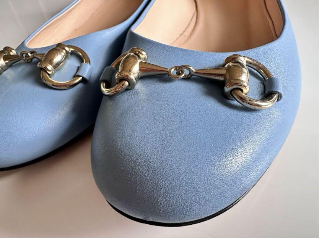 美品GUCCI グッチ パンプス 37 JP24 GG 水色 美品GUCCI グッチ パンプス 37 JP24 GG 水色