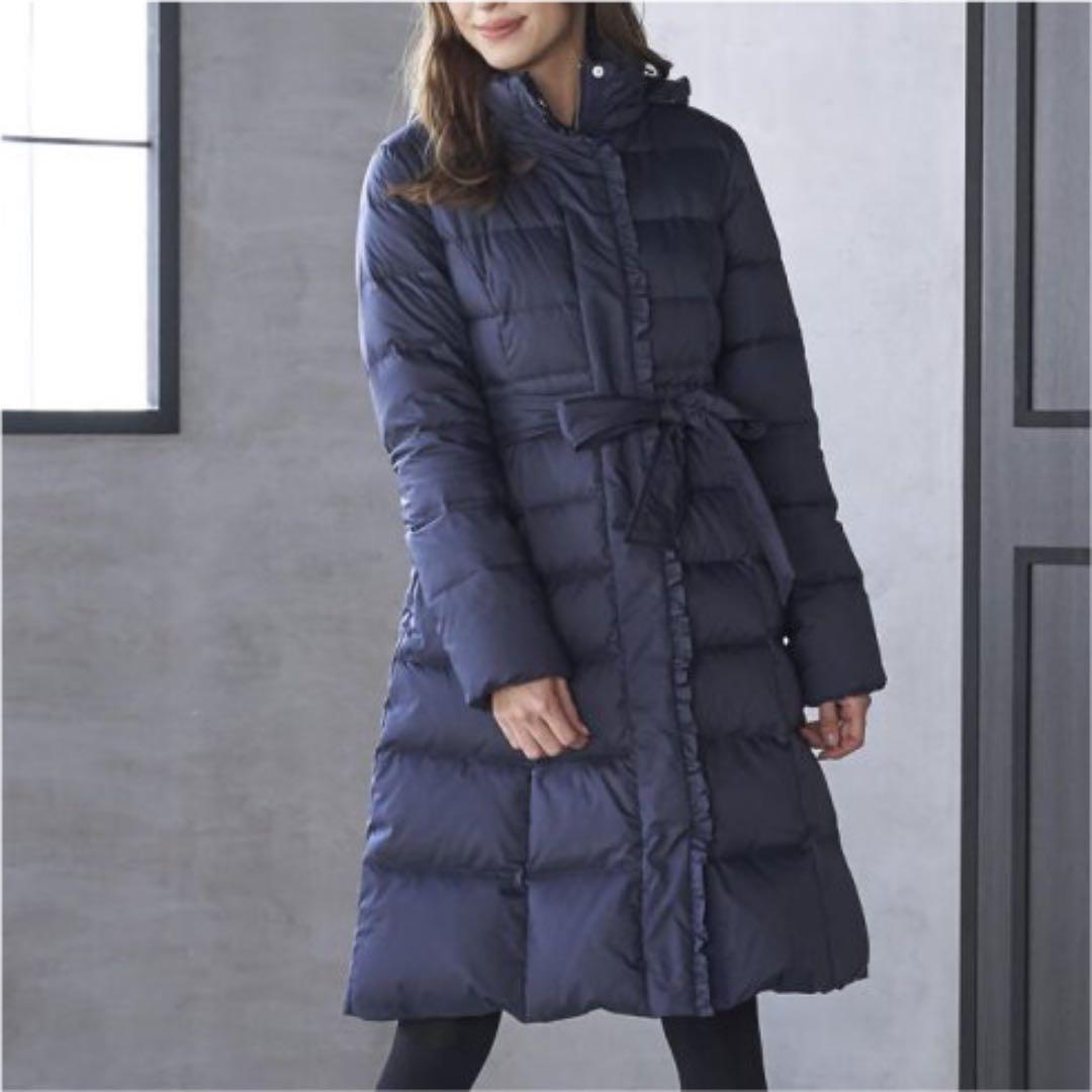 10370円 【最安値】 QUEENS COURT♡フリルロングダウン