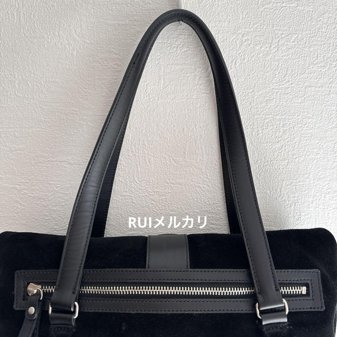 courreges クレージュ スエード トートバッグ ヴィンテージ ブラック