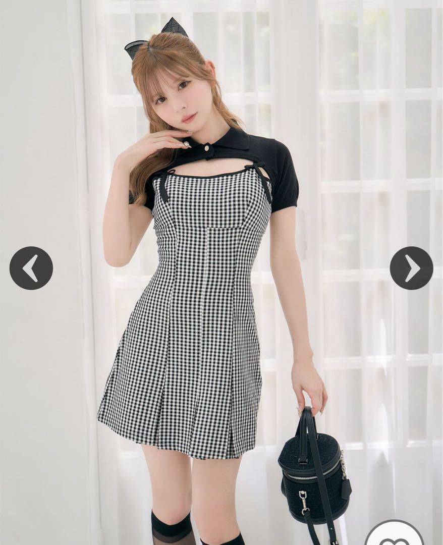 最安値 ショートボレロアンサンブルギンガムワンピ♡XS♡完売品♡タグ付き
