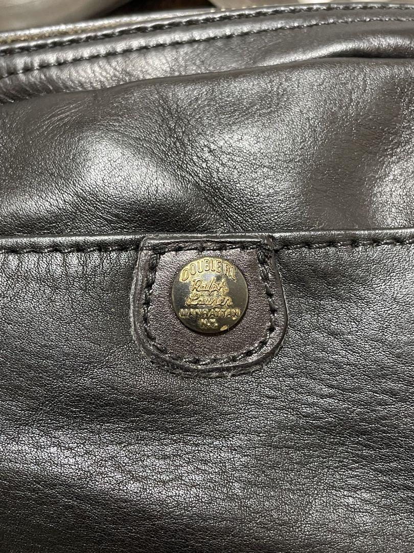rrl ダブルアールエル　ミニショルダーレザーバッグ　ポーチ　ブラック rrl ダブルアールエル ミニショルダーレザーバッグ ポーチ