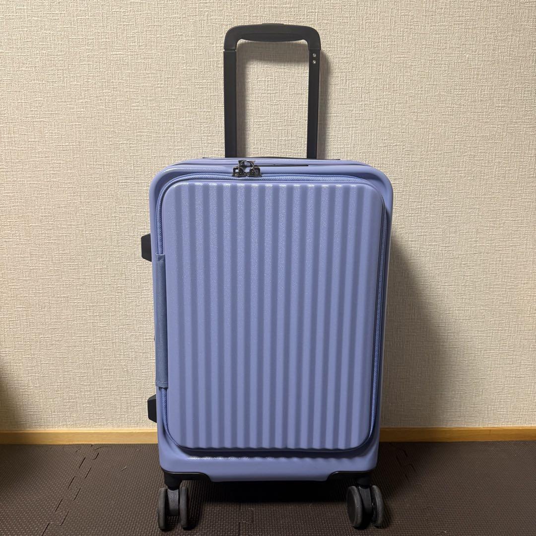キャリーケース Ｓ 片開き 1-3泊 拡張機能付き 青 ブルー TSAロック