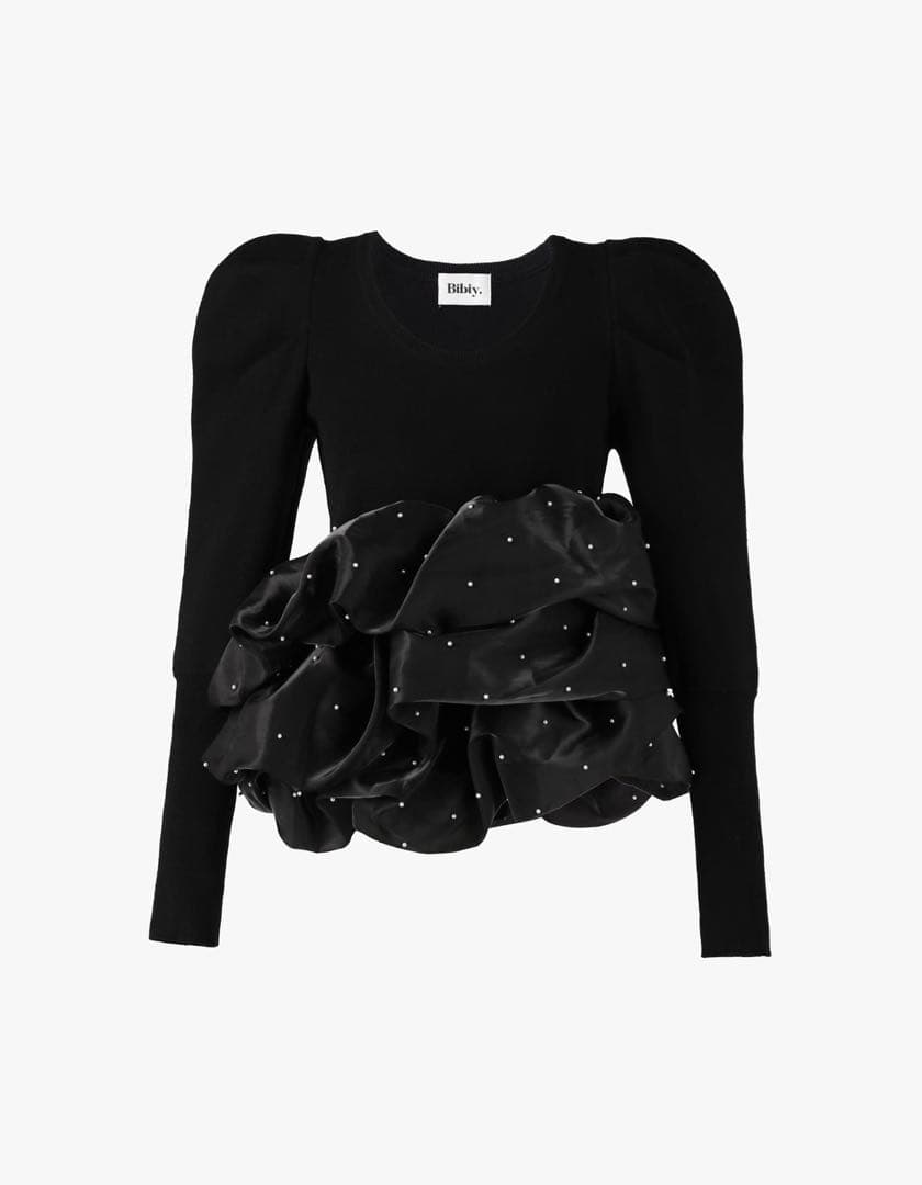 bibiy AMELIE PEPURAMU KNIT ブラック NEXPOTALLINN_EU