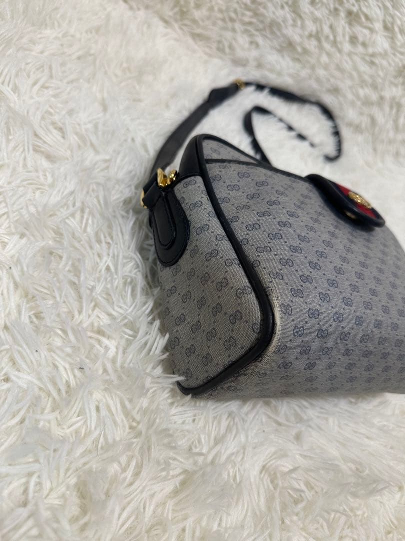 希少 グッチ ショルダーバッグ GG シェリーライン PVC レザー ポーチ 付 希少 グッチ ショルダーバッグ GG シェリーライン PVC レザー ポーチ 付